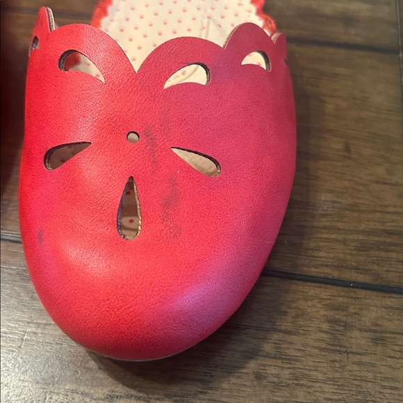Bettie Page by Ellie Red Retro Cutout Mary Jane Size 9 - Picture 3 of 13